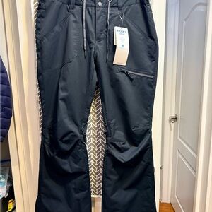 Roxy Men's Black Snow Pants with Zip Pocket